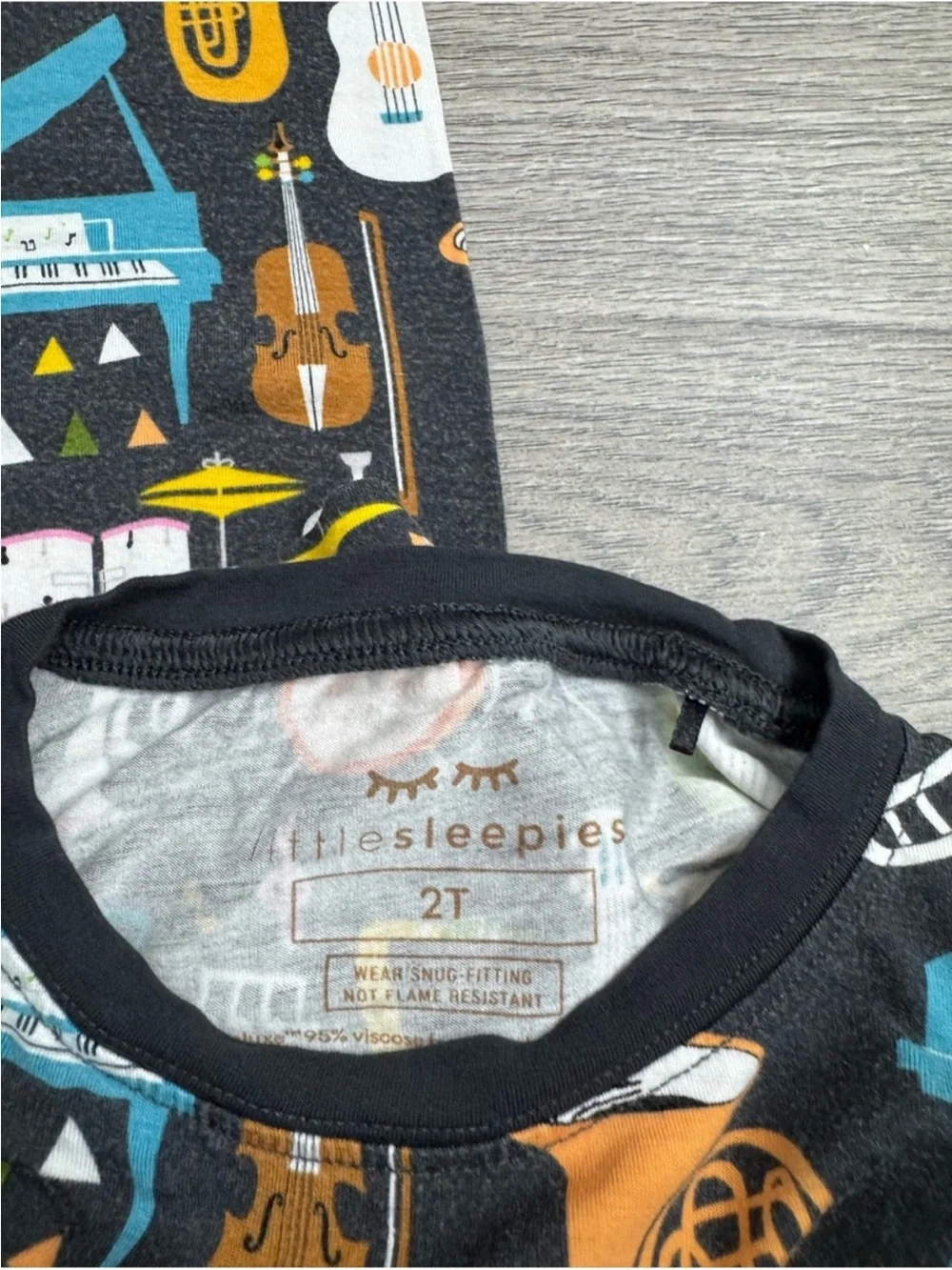 Little sleepies musical instrument pajamas